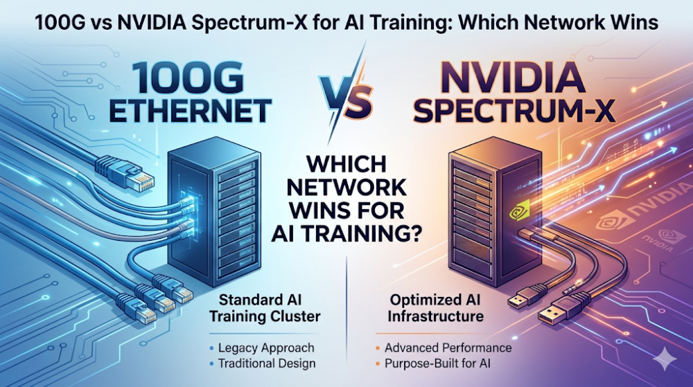 100G vs NVIDIA Spectrum-X for AI training