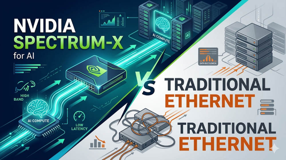 NVIDIA Spectrum-X vs traditional Ethernet