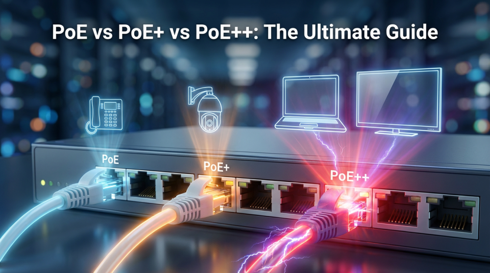 PoE vs PoE+ vs PoE++