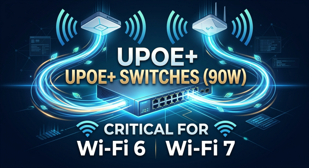 Why UPOE+ 90W Switches Are Critical for Wi-Fi 6 and 7