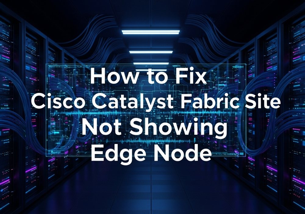 cisco catalyst fabric site not showing edge node
