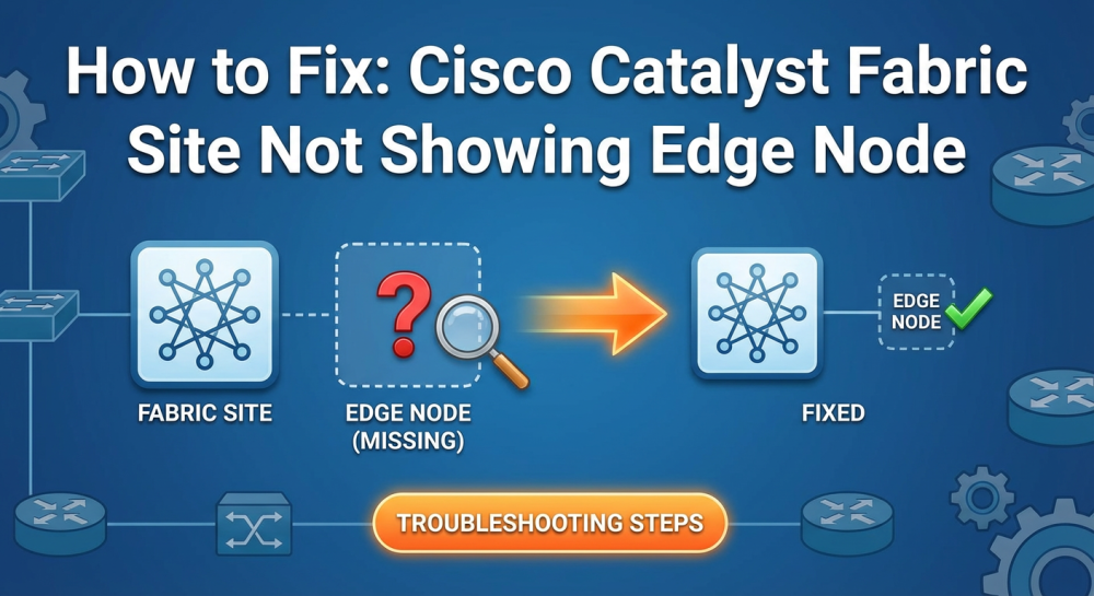 cisco catalyst fibric site not showing edge node