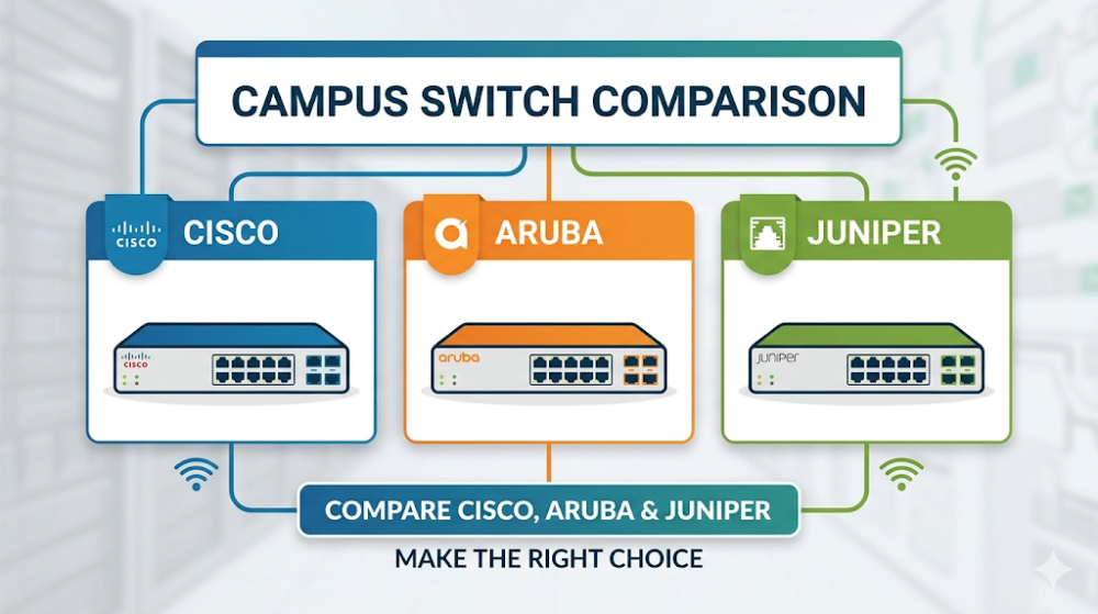 cisco vs aruba vs juniper switches