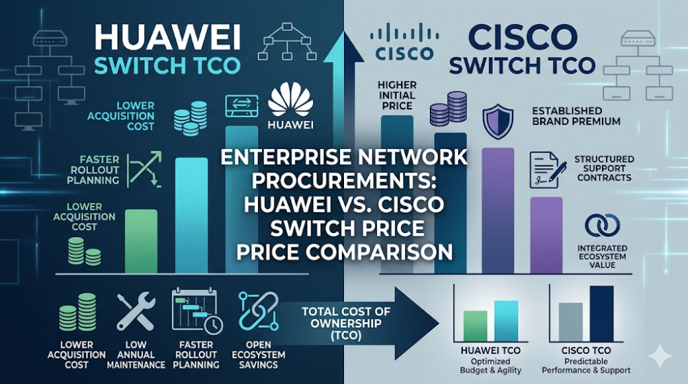 huawei vs cisco switch price comparison