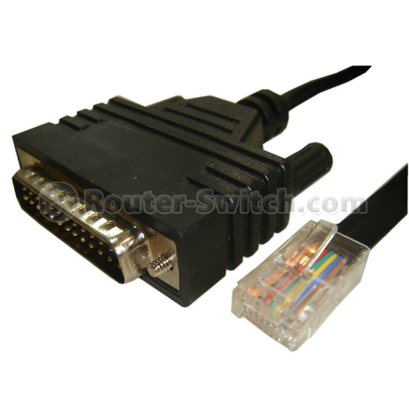 Cisco CAB-AUX-RJ45, Cisco CAB-AUX-RJ45 Auxiliary Cable, 8ft length/RJ45-DB25M/Console use