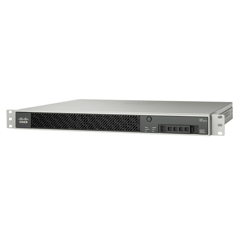 Cisco Cisco ASA5512-K9, Cisco ASA 5500 Firewall, 6GE Data/1GE Mgmt/3DES&AES