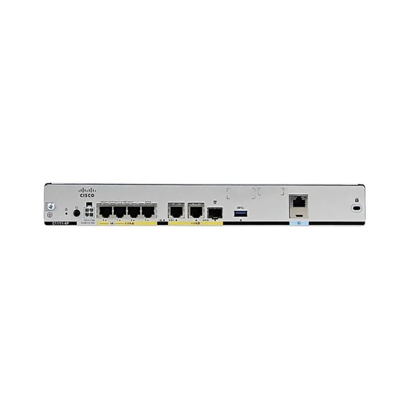 C1111-4P, Cisco ISR 1100 Series Router, 4xGE WAN/2xGE LAN/8GB DRAM