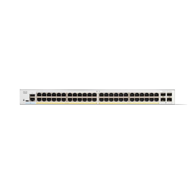 C1300-48FP-4X Switch Cisco Catalyst، ‏48x PoE+ ‏740W‏ و4x 10G SFP+ قابل للتركيب على الرف