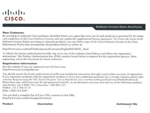 L-AC-VPNO-25=, Cisco AnyConnect License, VPN Only/25 Users/eDelivery