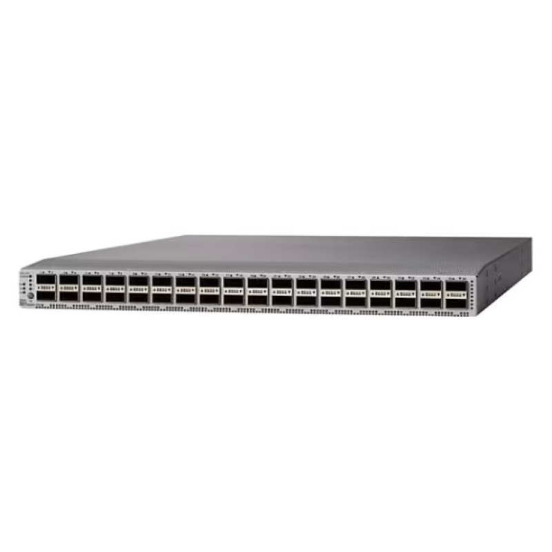 N9K-C9336C-FX2-B2, Cisco Nexus Switch, 36x100GE QSFP28/8x100G Optics/No PSU & Fan