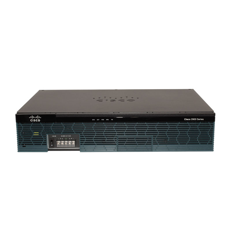 Cisco CISCO2911-DC/K9, Cisco 2911 Router, 3&times;GE/4&times;EHWIC/512MB DRAM