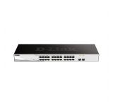 DGS-1026TPL-CN, D-Link DGS-1026TPL Series PoE-Switch, 24x Gigabit PoE/2x Gigabit SFP/Max. PoE 370 W