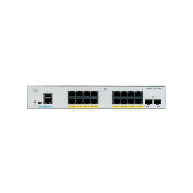Cisco C1000-16P-E-2G-L Switch 16x PoE+ 120W 2x 1G SFP Ext PS