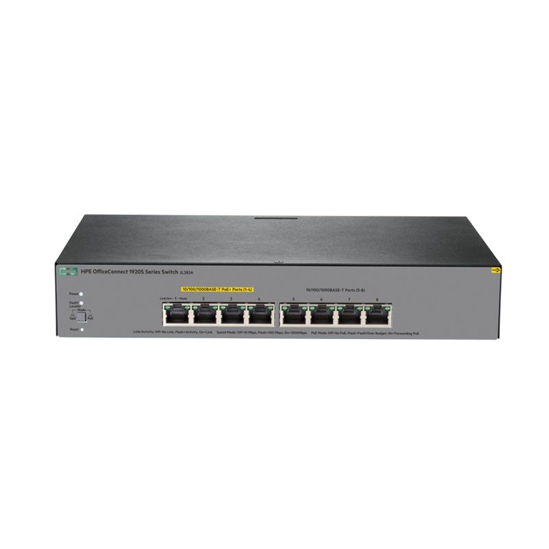 ルーター・ネットワーク機器 PoE+ 65W HPE 1920S 8P Switch JL383A HPE JL383A Price - Aruba OfficeConnect 1920S 8G PPoE+ 65W Switch