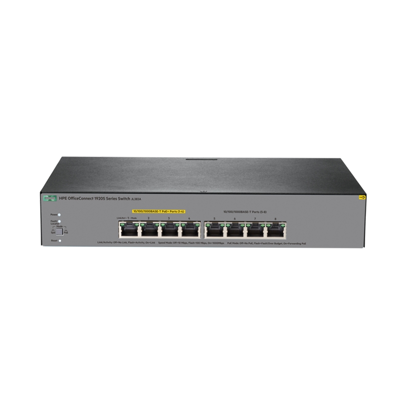 JL383A, Switch Aruba HPE OfficeConnect, 8xGE PoE+ 65W, Sans Ventilateur
