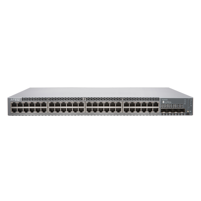 EX3400-48T Switch Juniper EX3400, 48×10/100/1000BaseT/4×10G SFP+/2×40G QSFP+
