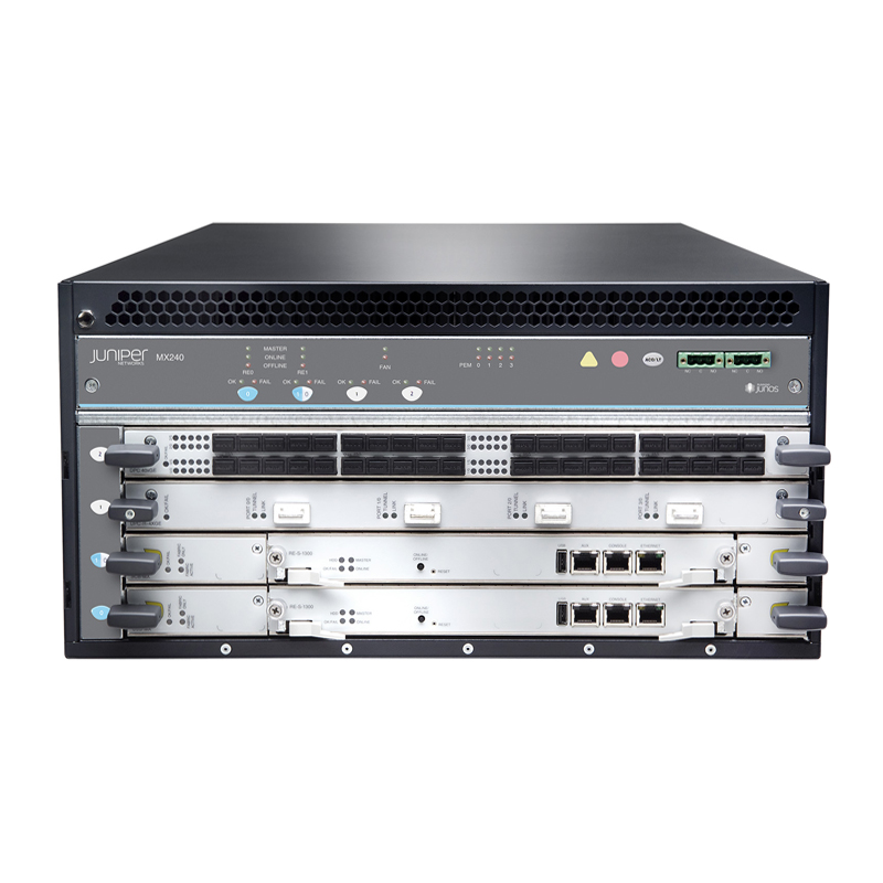 MX240-PREMIUM2-AC-HIGH, Juniper MX240 Router, Premium Chassis/Midplane/Redundant RE/Redundant SCB-E/Redundant Highline AC Power MX240-PREMIUM2-AC-HIGH, Juniper MX240 Router, Premium Chassis/Midplane/Redundant RE/Redundant SCB-E/Redundant Highline AC Power