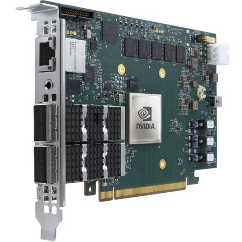 MBF2M516A-EENOT, NVIDIA Mellanox BlueField-2 DPU, Dual 100GbE QSFP56/PCIe Gen4 x16/16GB DDR