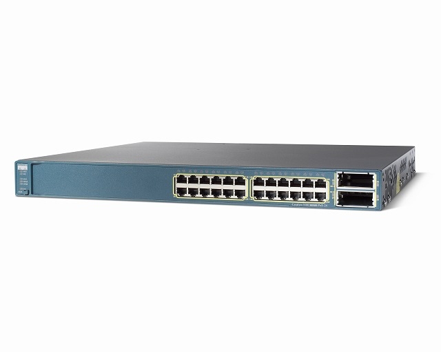 Cisco Cisco WS-C3560E-24TD-SD, Cisco Catalyst 3560E Switch, 24×GE/2×10GE/265W DC