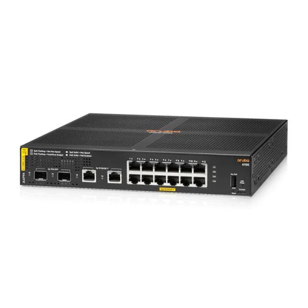 Aruba JL679A 6100 12x GE PoE, 2x SFP+ 139W Layer 2 Switch Datasheet