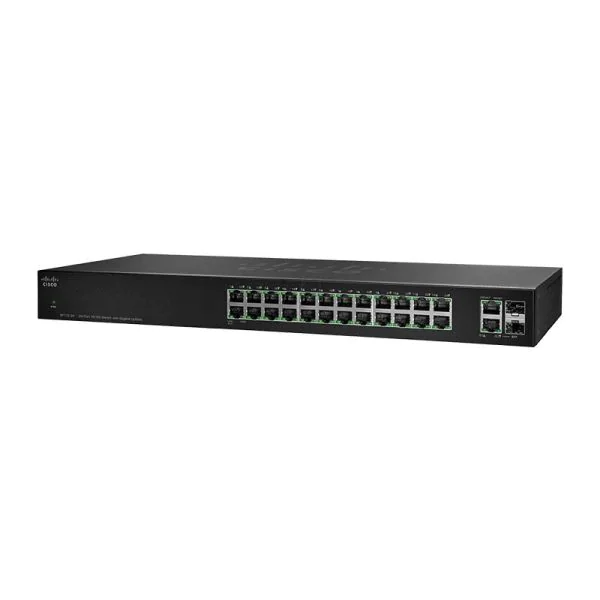 Cisco SF112-24 24x Fast Ethernet, 2x Mini-GBIC, 2x GE Uplink