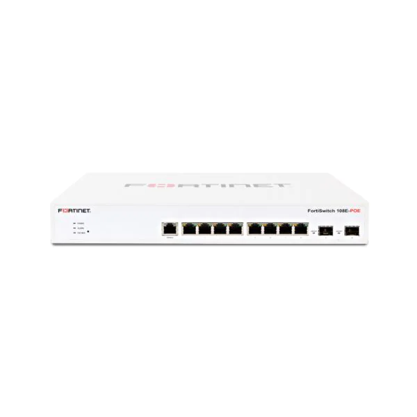 Fortinet FS-108E-POE 8xGE RJ45 2xGE SFP 65W PoE Switch