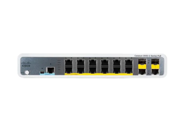 Cisco WS-C3560C-12PC-S 12x FE PoE 2x Uplink IP Base Switch