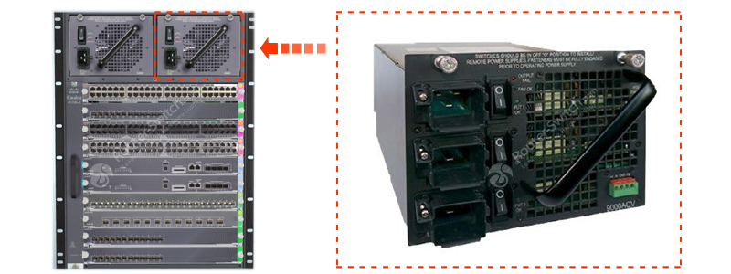 PWR-C45-9000ACV installed in the switch