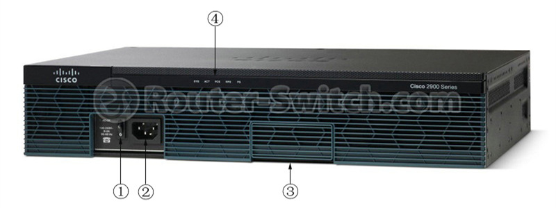 Cisco 2911-V-K9 -front panel