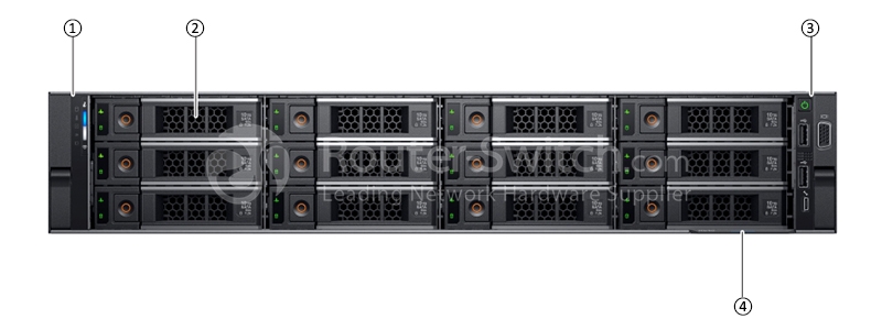 Dell R540 12LFF front view