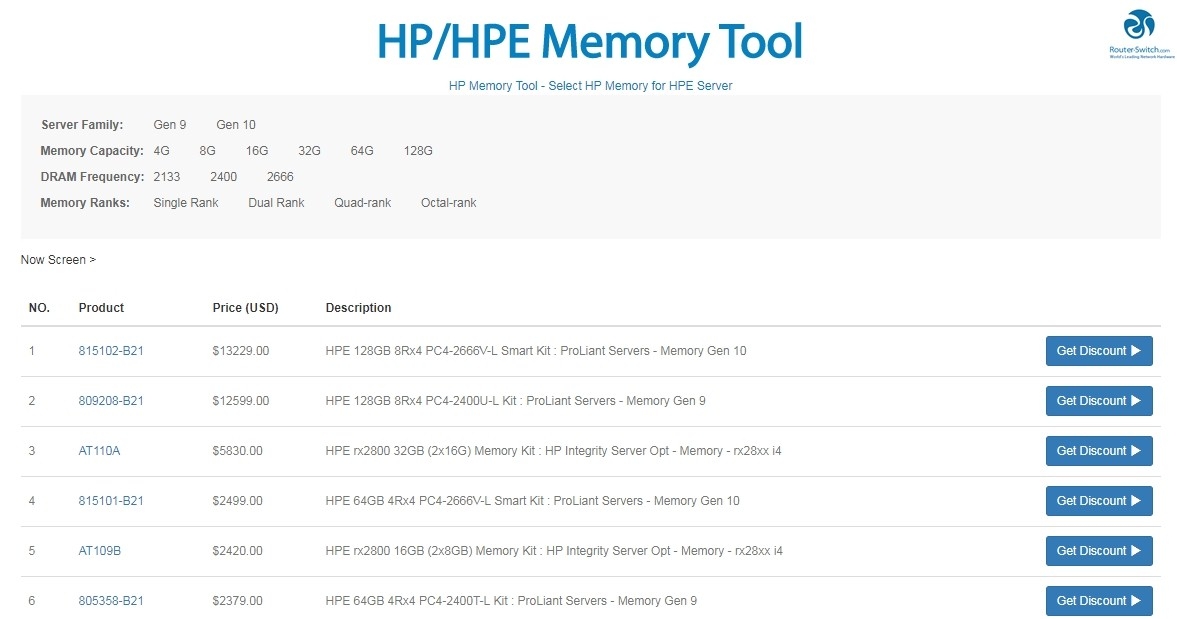 HPE Memory Tool
