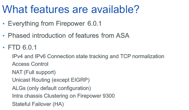 Firepower Threat Defense Features