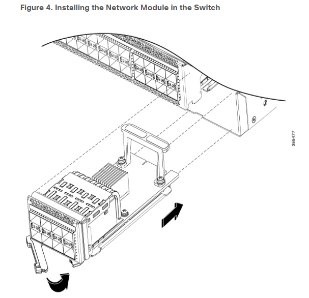 Installing the Network Module in the Switch