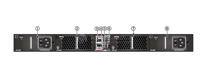CE5810-24T4S-EI-F front view (power supply side)