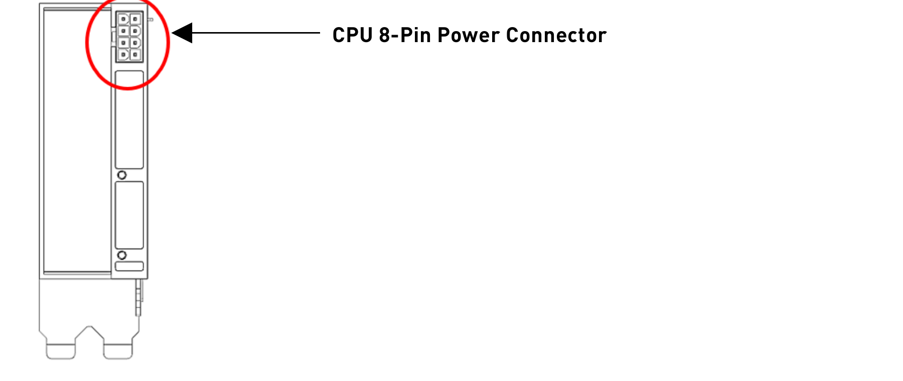 NVIDIA A30 CPU 8-pin power connector